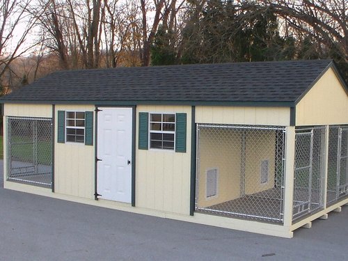 12x24 Quadplex Dog Kennel